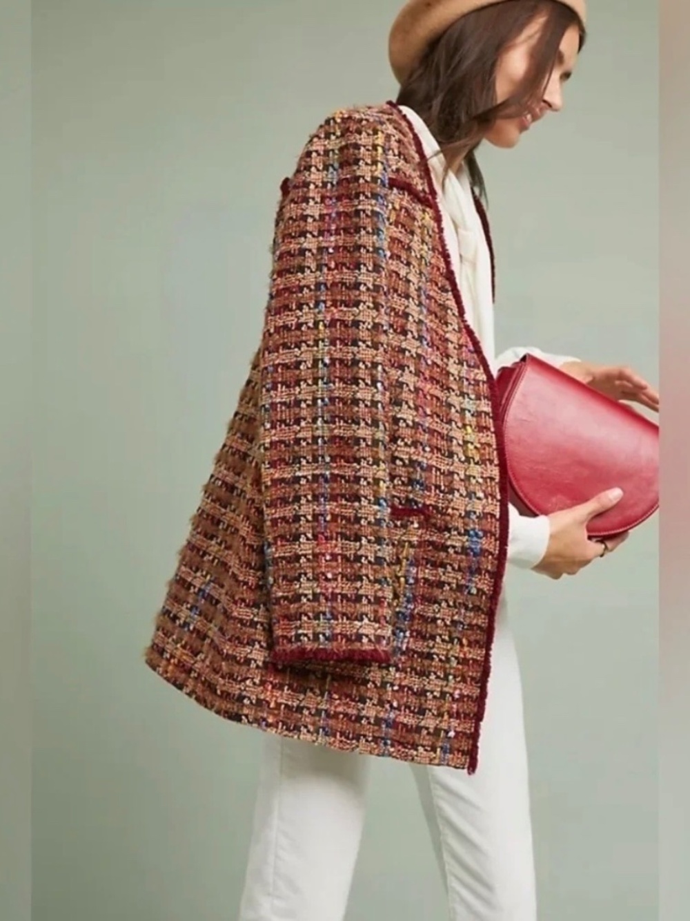 ANTHROPOLOGIE ETT:TWA • Harlequin Tweed Blazer Coat - Picture 3 of 9
